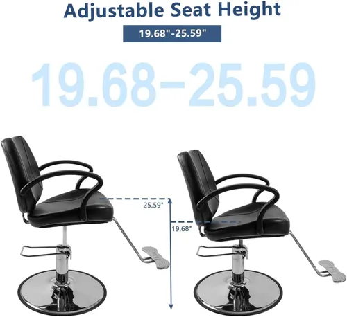 Miniatura 3 de Winado Silla de peluquería para salón de belleza con altura de asiento ajustable de 6 pulgadas y rodillo de 360 grados, soporta hasta 330 libras