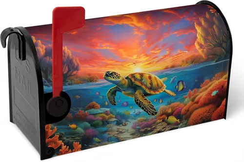 Miniatura 54 de Funda para buzón de verano magnética, girasol de verano impermeable, fundas para buzón de primavera, mariposas florales, buzón de poste, cubiertas