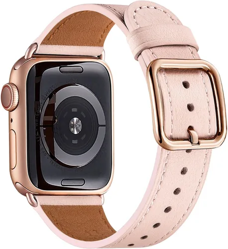 Miniatura 62 de MNBVCXZ Correas de cuero compatibles con Apple Watch para mujeres, correa de repuesto genuina para iWatch Series 11 10 9 8 7 6 5 4 3 2 1 SE 3 SE 2