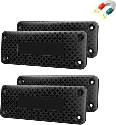 Miniatura 8 de Soporte magnético para pistola y funda de 37.5 libras para camión, armario oculto de goma, imán oculto para pistola para terreno resistente