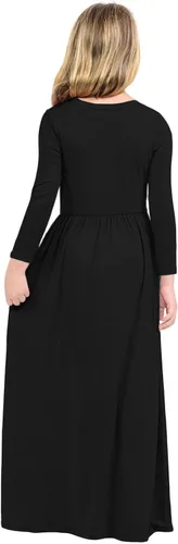 Miniatura 6 de 21KIDS Vestido largo para niñas de 6 a 12 años con bolsillos para niñas