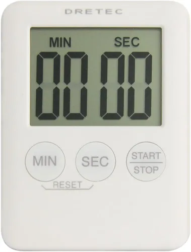 [Shot Go también para bolsillo en el pecho un] dretec – Temporizador digital de visualización plana "poketti White t-307wt