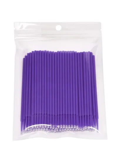 Miniatura 7 de Mini Skater Paquete de 100 microaplicadores dentales de 0.098 pulgadas de diámetro de la cabeza, flexibles, para extensiones de pestañas orales, uso
