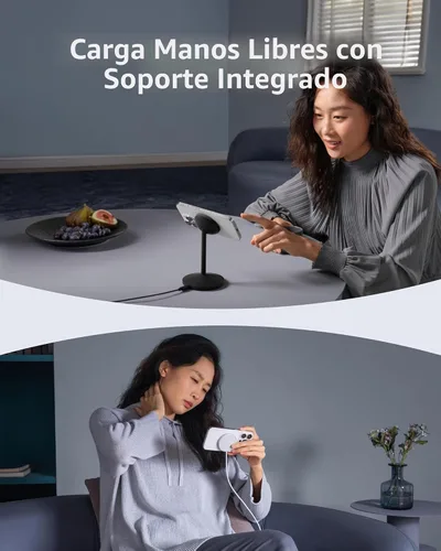 Miniatura 4 de Anker MagGo - Soporte compatible con cargador MagSafe para iPhone 17, estación de carga inalámbrica magnética rápida de 15 W, cargador inalámbrico