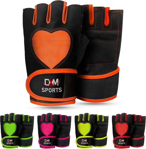 Miniatura 9 de DXM SPORTS Guantes de entrenamiento para mujer con soporte para muñeca, guantes de levantamiento de pesas para gimnasio, ciclismo, entrenamiento