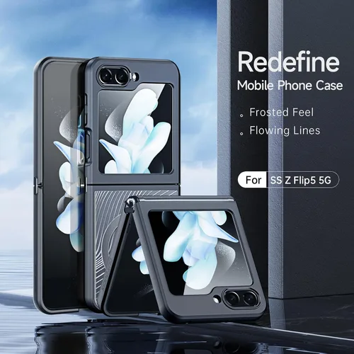Miniatura 2 de Funda para Galaxy Z Flip 5 (2023), [protector de pantalla integrado] compatible con protección MagSafe a prueba de golpes, funda magnética mate