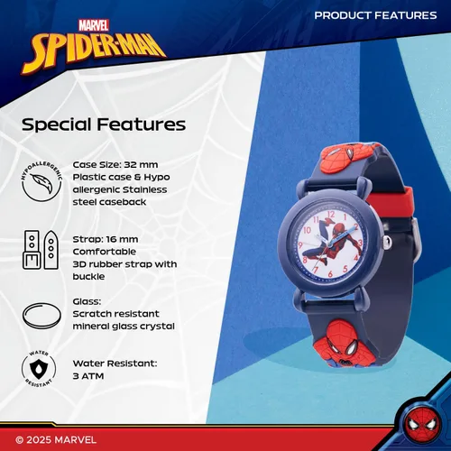Miniatura 4 de Marvel Spiderman Watch for Kids - Spiderman Watch Boys - Spider-Man Watches for Boys 4-6 - Toys - Kids - Marvel Toddler - Teen - Dark Blue Case