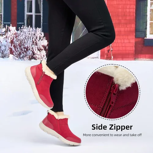Miniatura 3 de TIOSEBON Botines de invierno para mujer, antideslizantes, resistentes para caminar, senderismo
