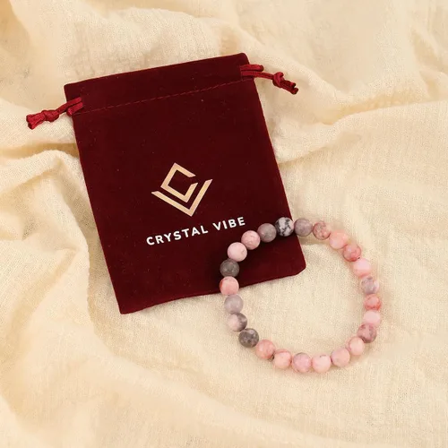 Miniatura 18 de Crystal Vibe Pulseras de cuentas de 0.315 in para mujeres y hombres, pulseras de cristal con piedras preciosas naturales, tamaño elástico ajustable