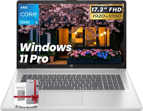 HP Computadora portátil de negocios de 17.3 pulgadas, Intel i5-1334U (hasta 4.6 GHz), 16 GB de RAM, SSD de 512 GB, pantalla FHD de 17.3 pulgadas,