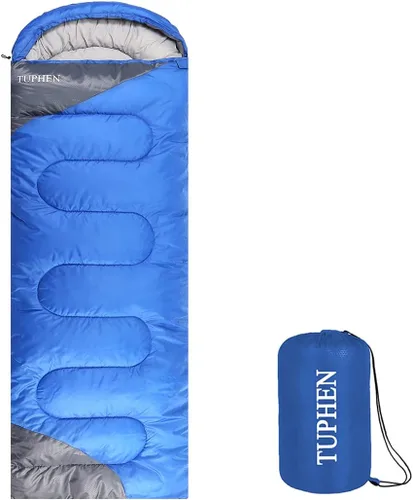 tuphen - Sacos de dormir para adultos, niños, niñas, mochileros, senderismo, camping, forro de microfibra, clima frío y cálido, 4 estaciones, uso en