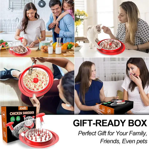Miniatura 8 de Herramienta trituradora de pollo Twist, trituradora grande de pollo de 11" resistente con placa, molinillos de carne, máquina de gadgets, libre