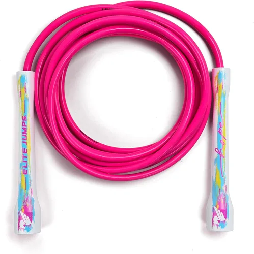 Miniatura 10 de Elite Jumps - Cuerda de saltar ajustable – Cuerda de entrenamiento de PVC de 0.236 pulgadas para fitness y cardio, cuerda de saltar para interiores