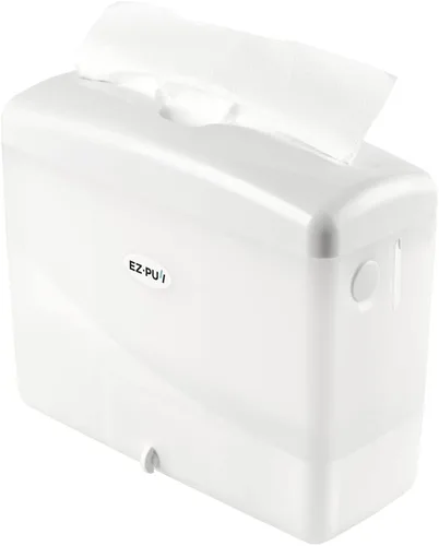 EZ-Pull - Dispensador de toallas de papel multiplegable para encimera, cocina, baño, oficina, caravana, Airbnb, color blanco 4500-EZ