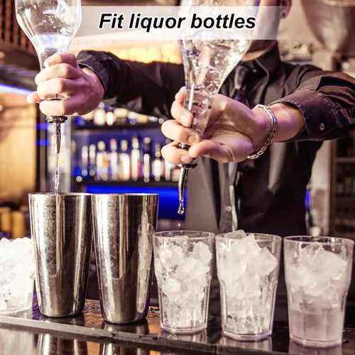 Miniatura 6 de uxcell Vertedores de botellas de acero inoxidable, 2 tapones para botellas de vino con diseño de corcho con boquilla de aceite de oliva, vertedores