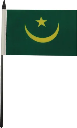 Miniatura 195 de AZ FLAG Sierra Leone Bandera de mesa 5'' x 8'' - Bandera de escritorio de Sierra Leona 21 x 14 cm - Bastón y base de plástico negro