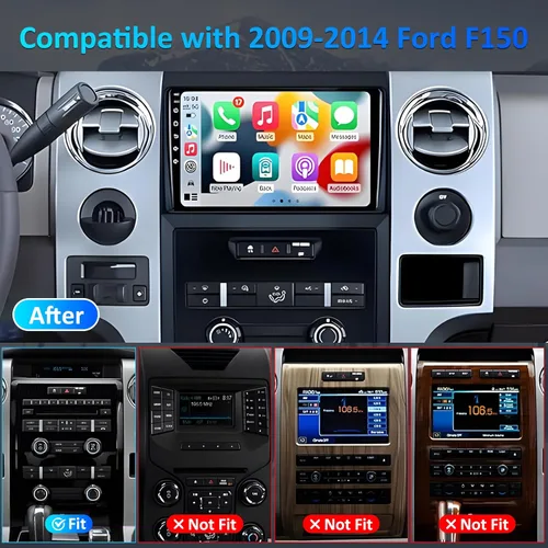 Miniatura 2 de Actualización de radio de coche 4G+64G para Ford F150 2009-2014: estéreo de coche Android 15 para radio F150 con pantalla táctil de 9 pulgadas