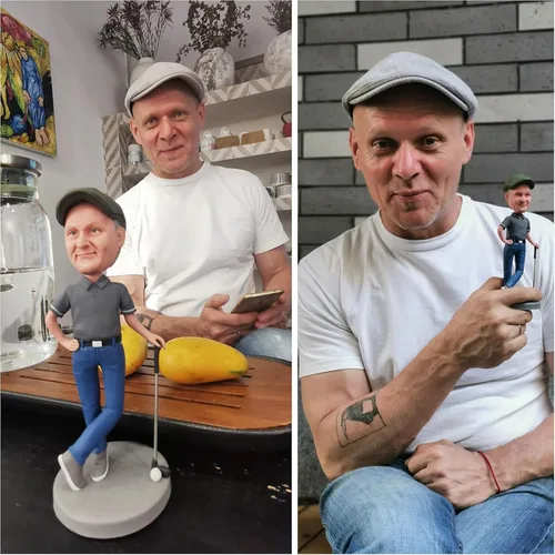 Miniatura 4 de Figura personalizada de Bobble-Heads Muñeca, Taekwondo 6th Dan Man Custom Bobble Head, Figuras de Cabeza Bobble Hecho a mano, Escultura
