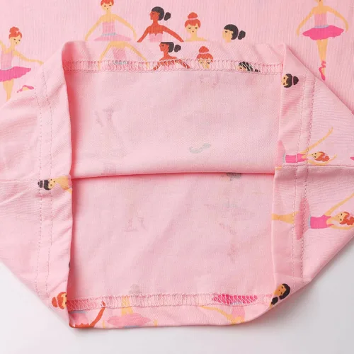 Miniatura 6 de Popshion Pijamas de sirena para niñas pequeñas, juego de 2 piezas, ropa de dormir 100% algodón, ropa para niños, pijamas estilo mariquita