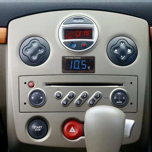 Miniatura 6 de 2 PCS Voltímetro Digital DC 5-28V para Coche, Medidor de Voltaje 12V, Medidor de Audio para Coche, Pantalla LED, Medidor 12V Impermeable, Medidor