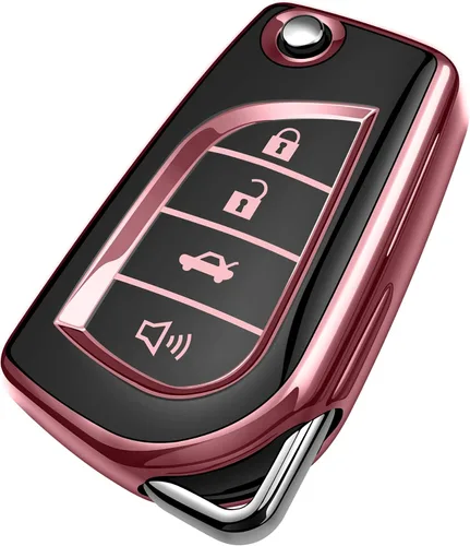 Miniatura 14 de Tukellen - Funda para llavero Toyota, carcasa de TPU suave especial compatible con RAV4 LE 2019-2025, Corolla SE/LE, Camry SE/LE 2018-2024, llavero