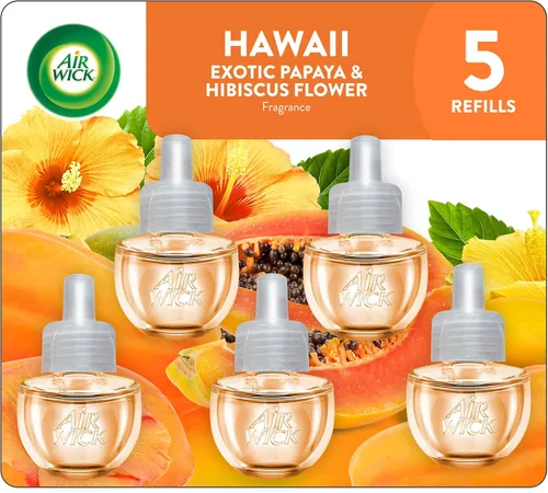 Miniatura 12 de Aceites perfumados Air Wick 0+4 Hawái Papaya exótica y flor de hibisco