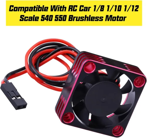 Miniatura 2 de Ventilador de enfriamiento de motor RC de 1.181 in Disipador de calor Ventilador de enfriamiento ESC de alta velocidad sin escobillas para coche RC