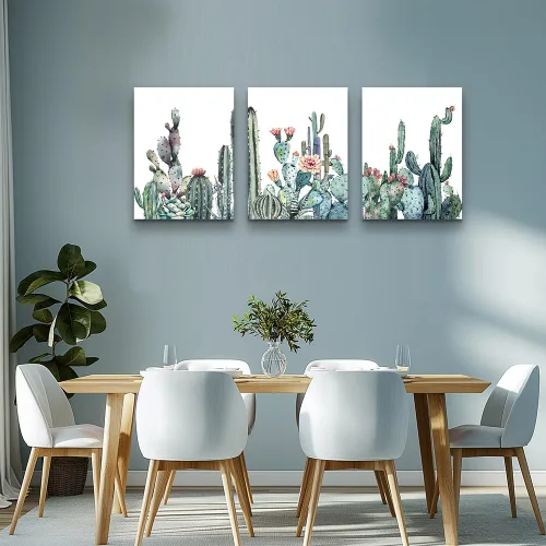 Miniatura 4 de Lienzo decorativo para pared de dormitorio, sala de estar, impresiones en lienzo, obras de arte, decoración de pared de baño, plantas verdes, Verde