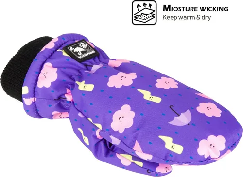 Miniatura 3 de HIGHCAMP Toddler First Pair of Winter Snow Mittens Waterproof Rookie Ski Snowboard Gloves for Small Kids Baby Boy Girl