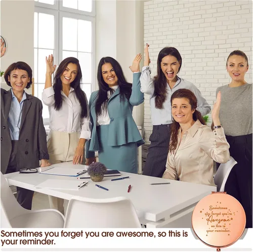 Miniatura 6 de Roowest 30 piezas de espejos compactos de regalo para mujeres, Sometimes You Forget Your Awesome Bulk Apreciation Party Favors for Employee Coworker