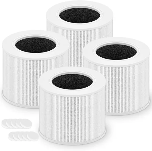 Core Mini filtro de repuesto para purificador de aire LEVOIT Core Mini y Core Mini-P, 3 en 1 grado H13 True HEPA y carbón activado de alta Blanco