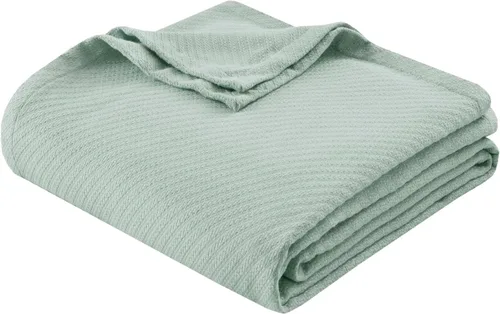 Miniatura 17 de Madison Park - Manta de lujo, suave, acogedora, 100% algodón hilado en anillo, para cama, o sofá
