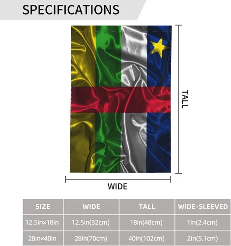 Miniatura 7 de Silk Style Flag Of The Central African Republic Garden Flag 12.5"x18" Inch Double Sided Garden Flags Home Lawn Outdoor Decor Flags Party Banner