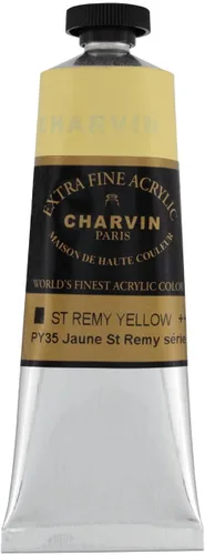 Miniatura 5 de Charvin Pintura acrílica profesional extrafina – verde absenta, tubo de 2.1 fl oz, pigmentos de triple fresado, resistente a la luz, pinturas