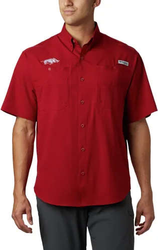 Miniatura 9 de Columbia NCAA Camisa Tamiami de Manga Corta para Hombre Universitaria Tallas Grandes y Altas Fla - Azul