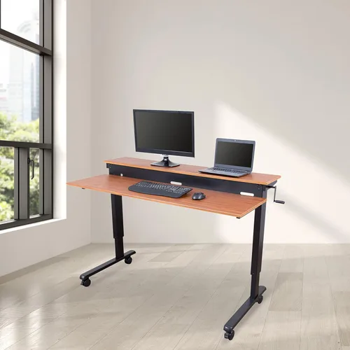 Miniatura 41 de DESK STORE - Escritorio para computadora ajustable para estar sentado o parado