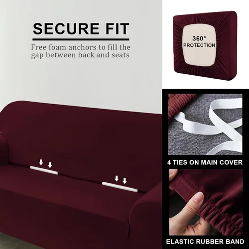 Miniatura 193 de Funda para Sofá de Terciopelo, Fundas Elásticas para Sofá para Funda Principal Separada/Respaldos y Cojines de Asiento, Funda para Sofá, para Fundas