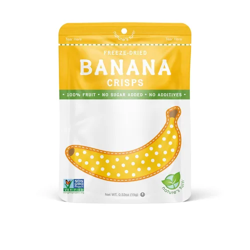 Miniatura 2 de Nature's Turn Bocadillos de frutas liofilizadas, patatas fritas de plátano, perfectos para almuerzos escolares o un bocadillo sobre la marcha, sin