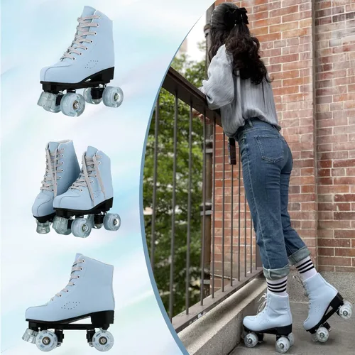 Miniatura 6 de jessie Patines de ruedas para mujer, patines esmerilados, ajustables, holográficos, para mujeres, patines de velocidad para mujeres, patines