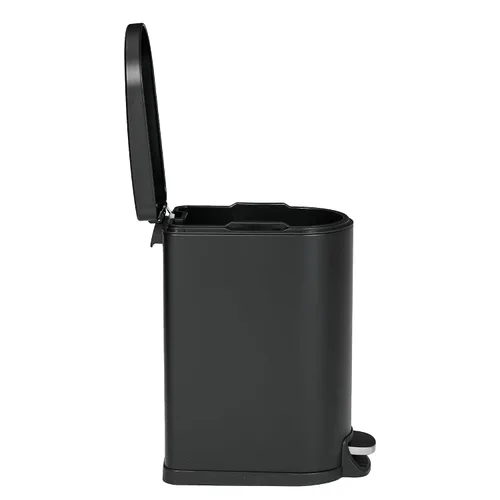 Miniatura 7 de Bote de Basura Antideslizante con Sistema de Bloqueo de Forro - Contenedor de Cocina de Acero Inoxidable, Tapa de Cierre Suave y A Prueba de Huellas