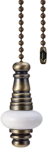 Miniatura 14 de Extensor de cadena de bola ámbar, conector de cadena de ventilador de techo de 12 pulgadas