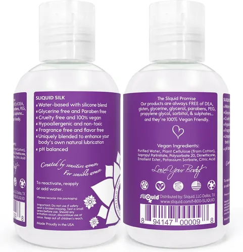 Miniatura 2 de Lubricante híbrido íntimo de seda Sliquid, ASL-008, 1, 1