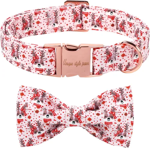 Miniatura 37 de Unique style paws Collar de perro para el día de San Valentín con lazo de flores, collar de cachorro de corazón azul, el mejor regalo para niños