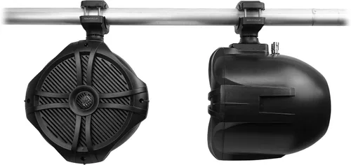 Miniatura 8 de Rockville RGHR45 Receptor de agujero de calibre marino de 4 zonas, Bluetooth/Radio/Paquete remoto con cable con (2) Rockville RWB90B Negro 8" 300w