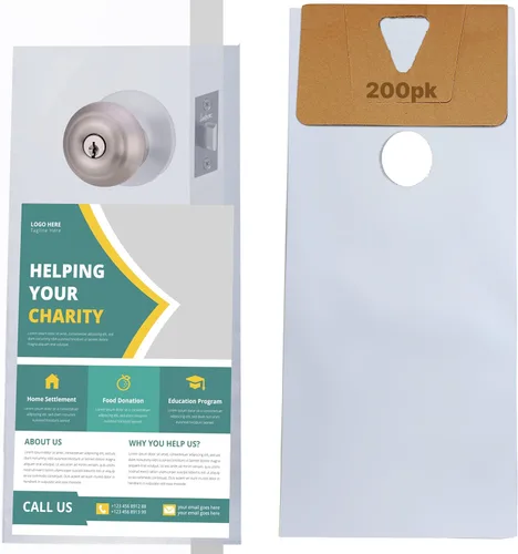 Miniatura 8 de TidyFriend Bolsas para colgar puertas de 6 x 12 pulgadas (paquete de 100), bolsas transparentes para colgar puertas que protegen volantes, folletos