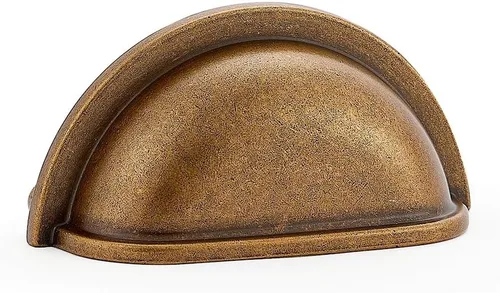 HARPOON Paquete de 10 tiradores para cajones de tazas de latón antiguo, tiradores de gabinete de cocina de 3 pulgadas y 2.992 in
