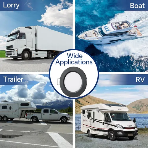 Miniatura 7 de Paquete de 8 luces LED de 12 voltios en forma de disco para RV, montaje empotrado en el techo, luz de techo de 7 cm, luz de techo de 12 V