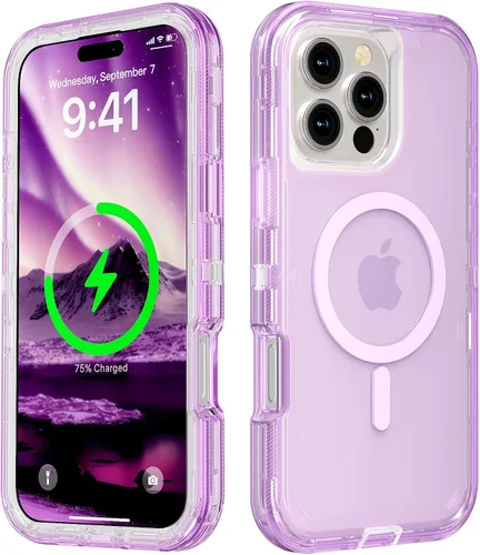 Miniatura 29 de Follaroma para iPhone 17 Pro Max, Funda Compatible con MagSafe, Funda Magnética Transparente de Doble Capa, Funda Resistente Anti-Caída y a Prueba