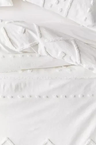 Miniatura 4 de INDACORIFY Juego de funda de edredón copetuda, funda de edredón de microfibra ligera, ropa de cama blanca de 3 piezas preencogida
