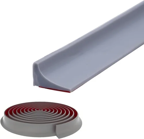 Miniatura 8 de Presa de agua para umbral de ducha, barrera impermeable de silicona autoadhesiva para baño y cocina, ducha, protección para separación seca y Blanco